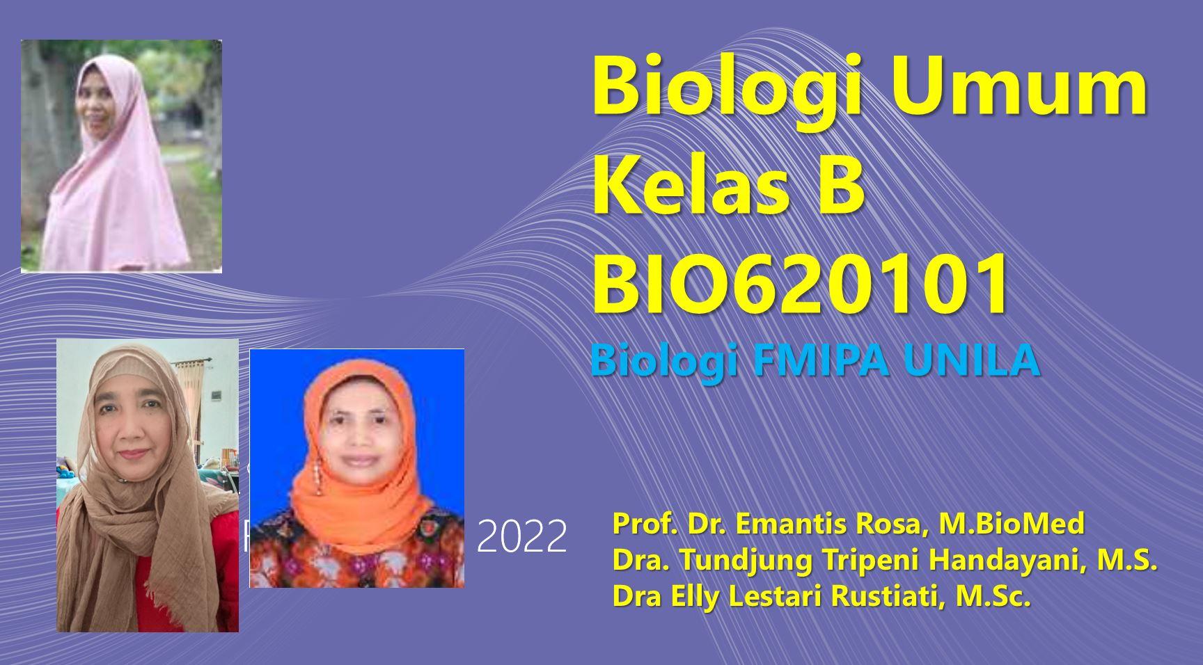 BIOLOGI UMUM (BIO 620101) – KELAS B 