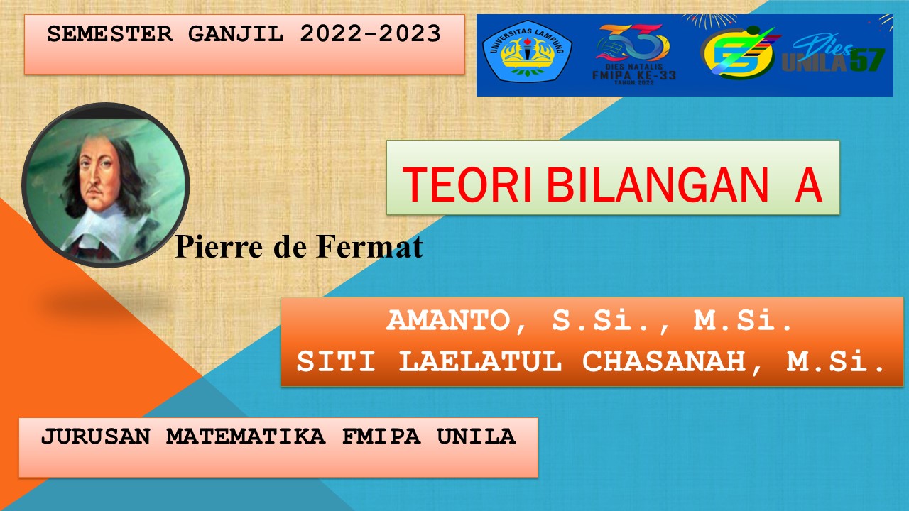 TEORI BILANGAN  A  GANJIL 2022/2023