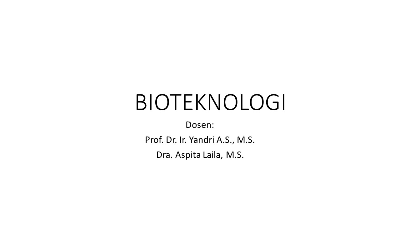 Bioteknologi S1