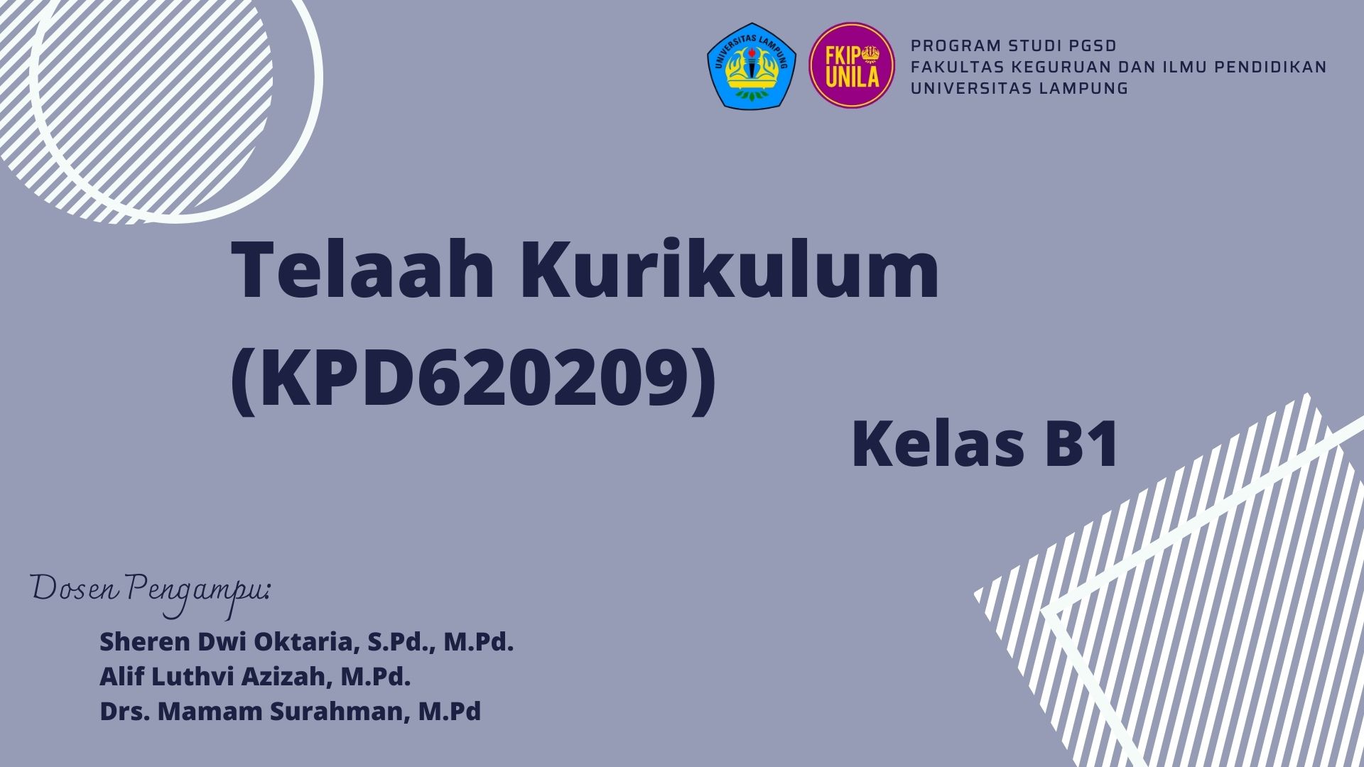 PGSD_Telaah Kurikulum_B1_Ganjil 2022/2023