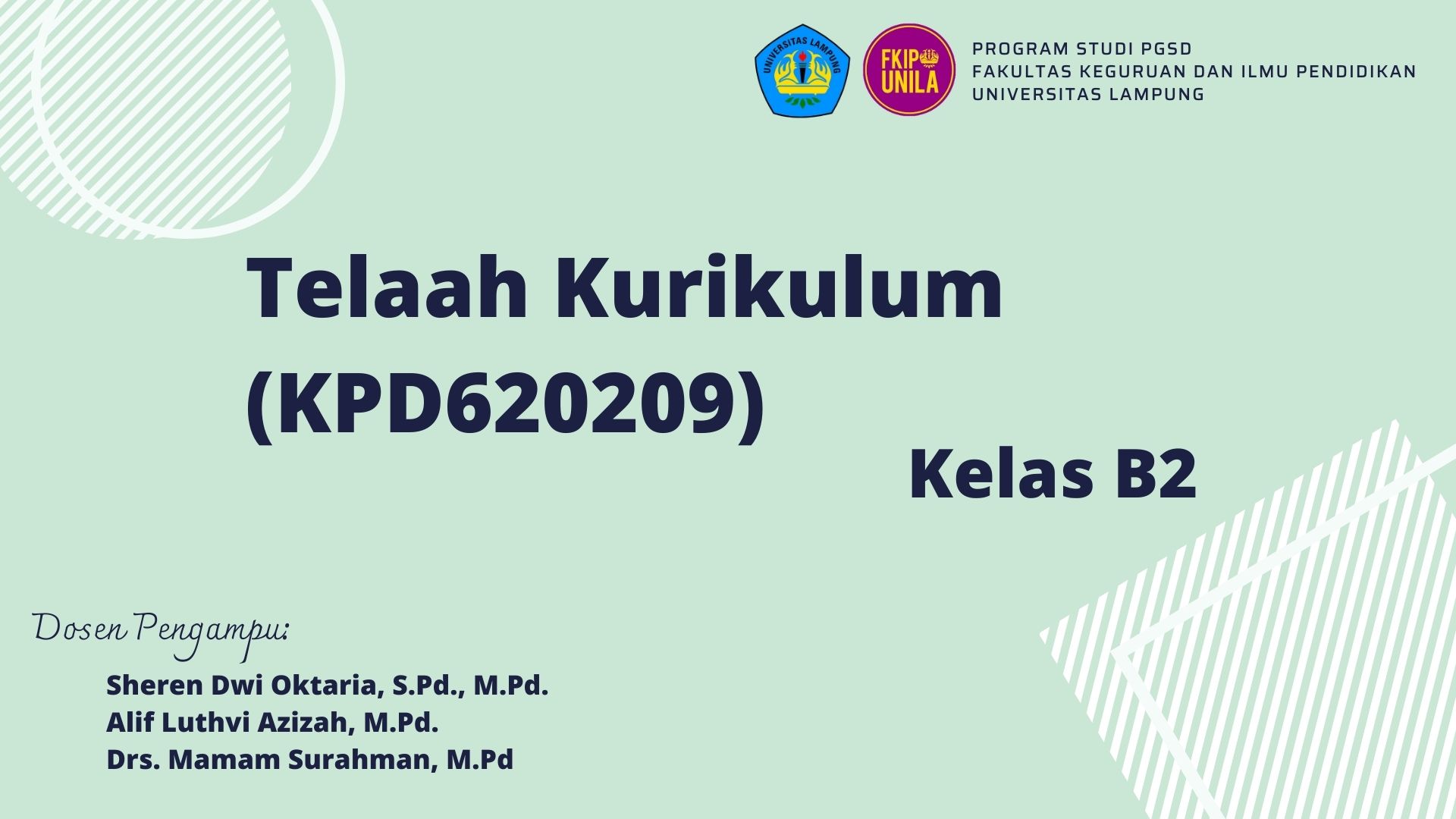 PGSD_Telaah Kurikulum_B2_Ganjil 2022/2023