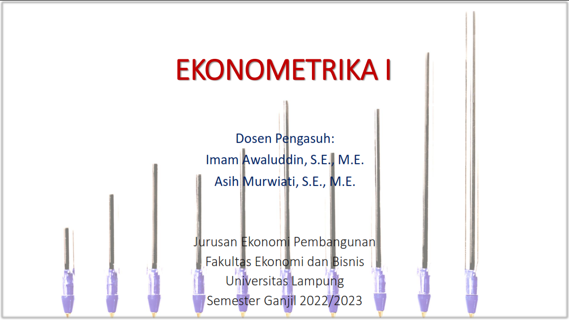 S1 EP EKONOMETRIKA I GANJIL 2022/2023