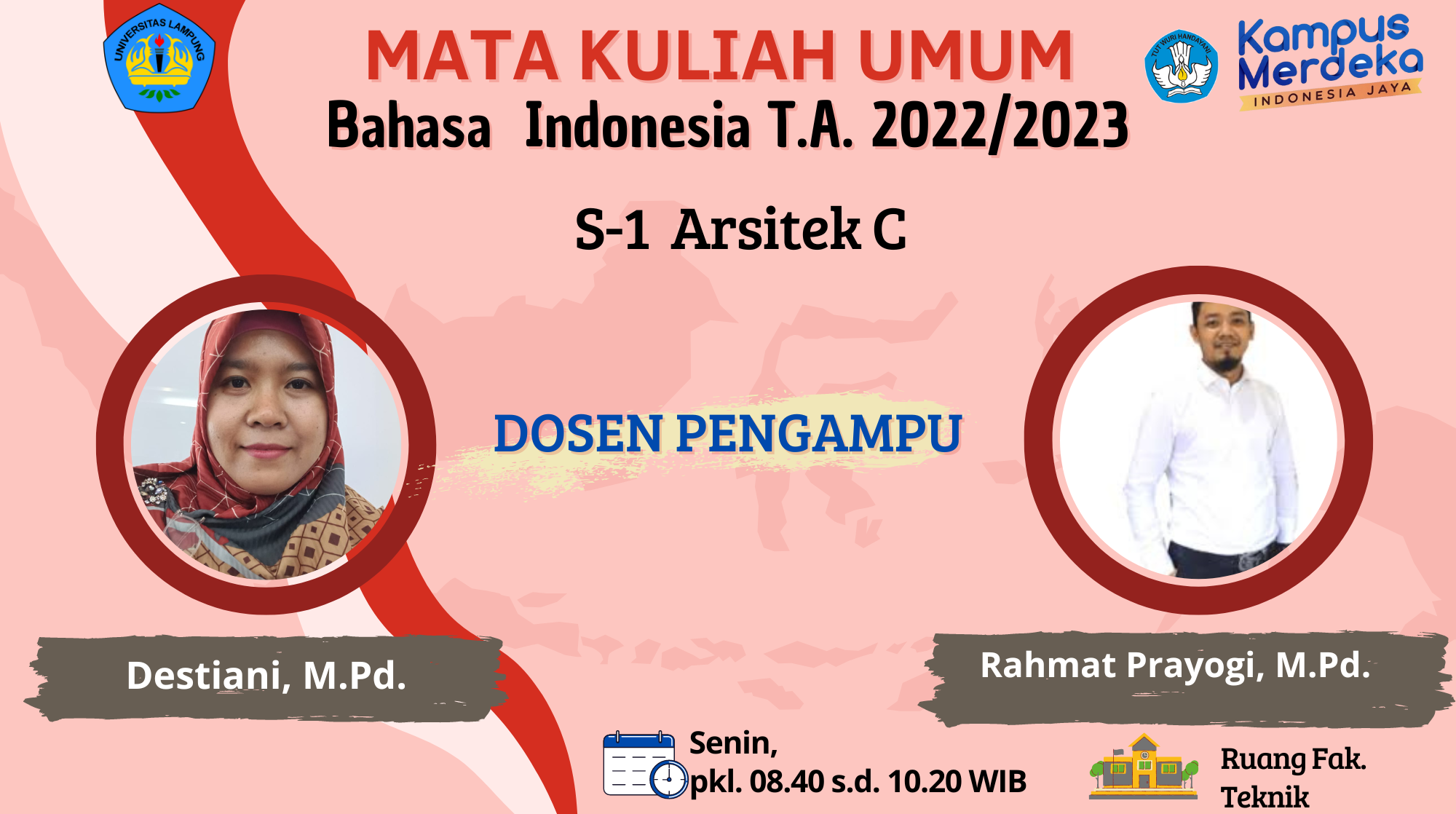 Fak. Teknik_S-1 Arsitek C_MKU Bahasa Indonesia_Ganjil_TA. 2022/2023