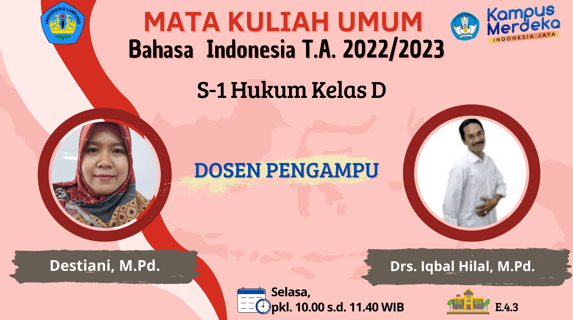 FAKULTAS HUKUM_KELAS D_MKU BAHASA INDONESIA_GANJIL_TA 2022/2023