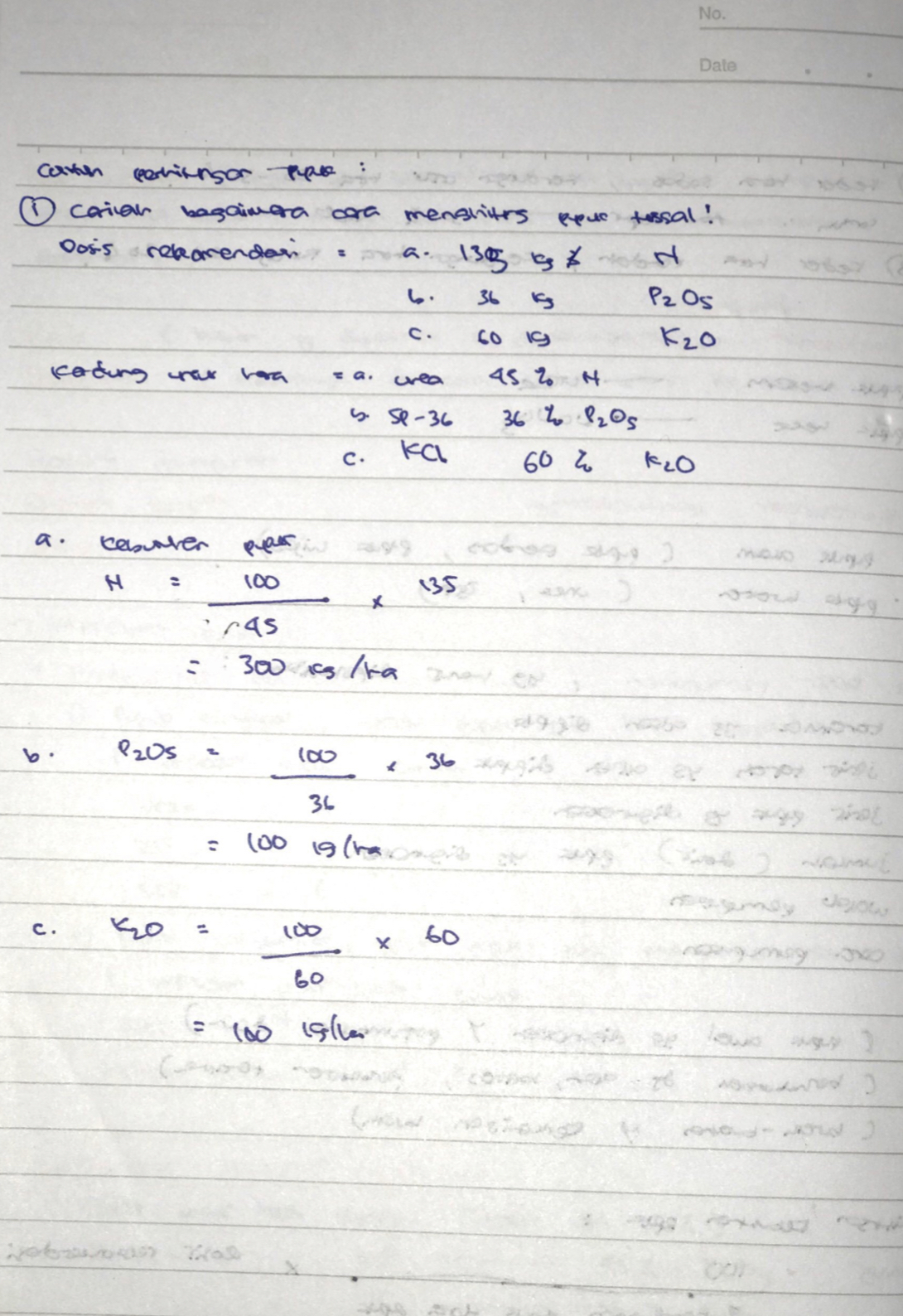 Tugas Perhitungan Pupuk