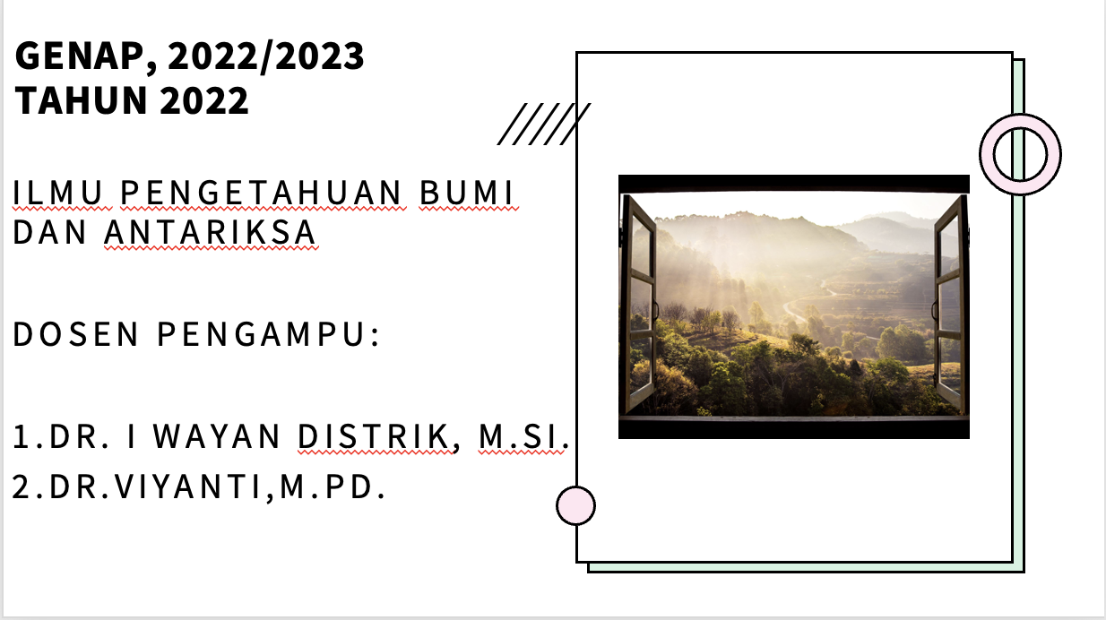 Ilmu Pengetahuan Bumi dan Antariksa_Gjl 22/23_22B