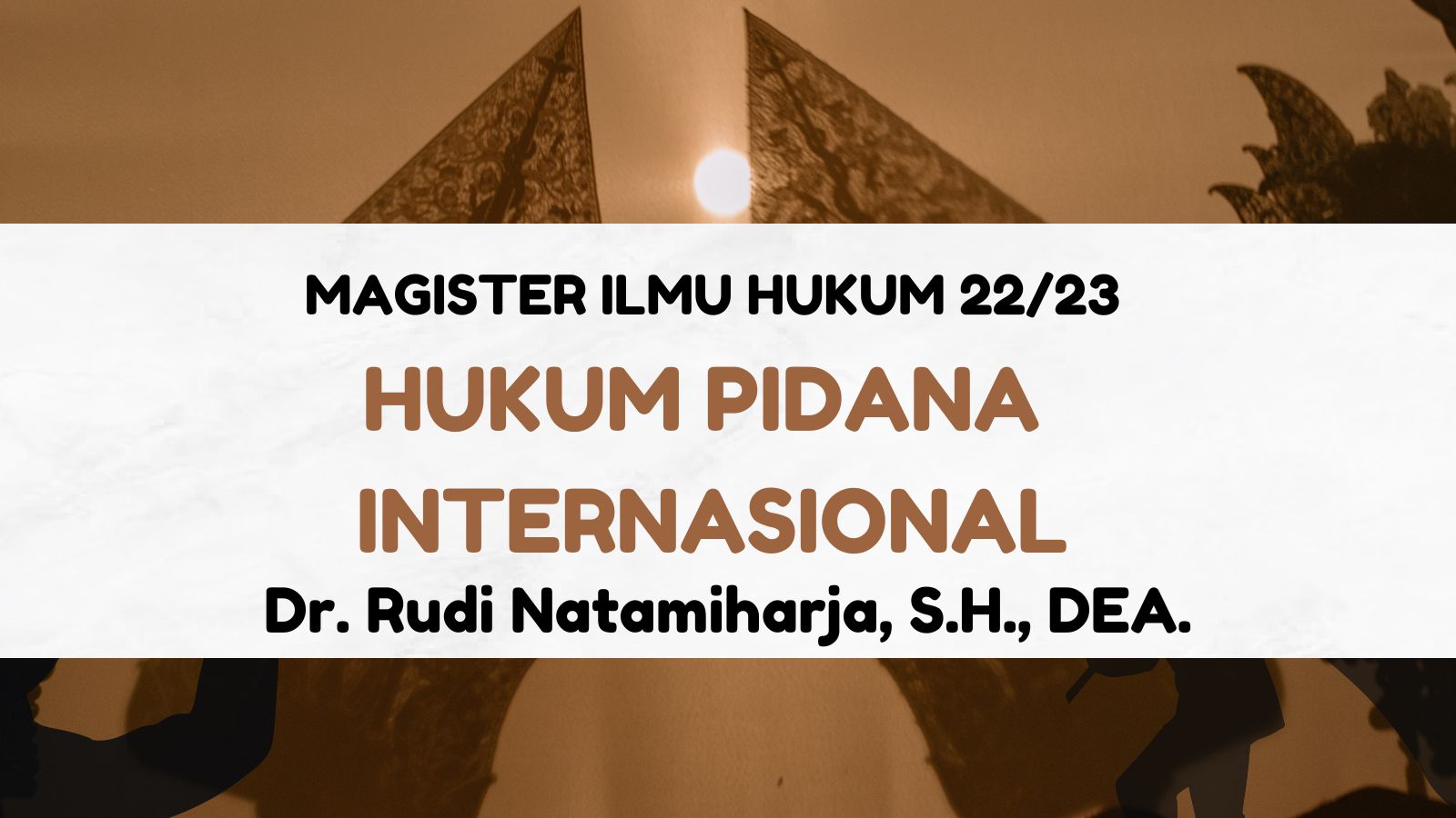 Magister Hukum Pidana Internasional