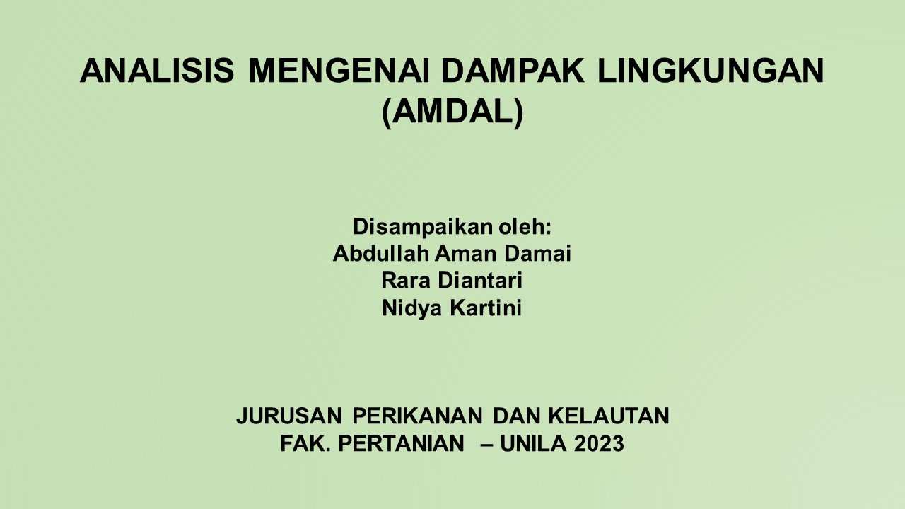 Analisis Mengenai Dampak Lingkungan SDA620310