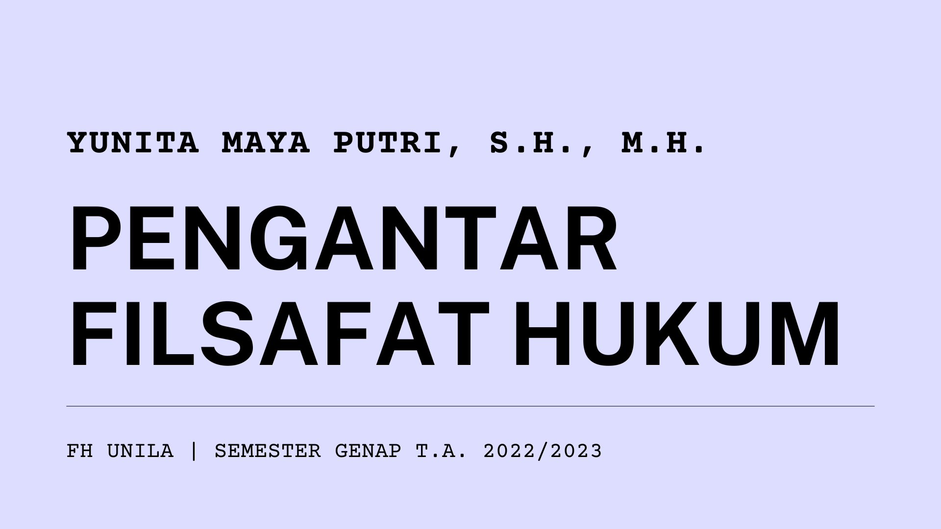 YUNITA MAYA PUTRI_PENGANTAR FILSAFAT HUKUM
