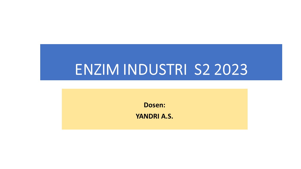 Enzim Industri S2 Genap 2022-2023