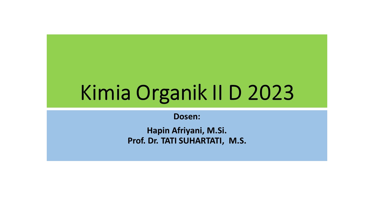 Kimia Organik II D 2023