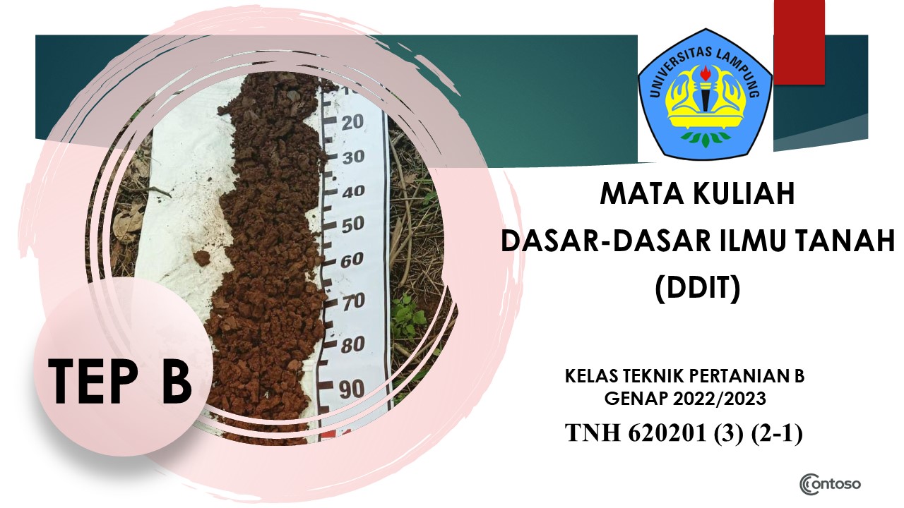 PSIT_ DASAR-DASAR ILMU TANAH_KELAS TEP B_GENAP 2022/2023