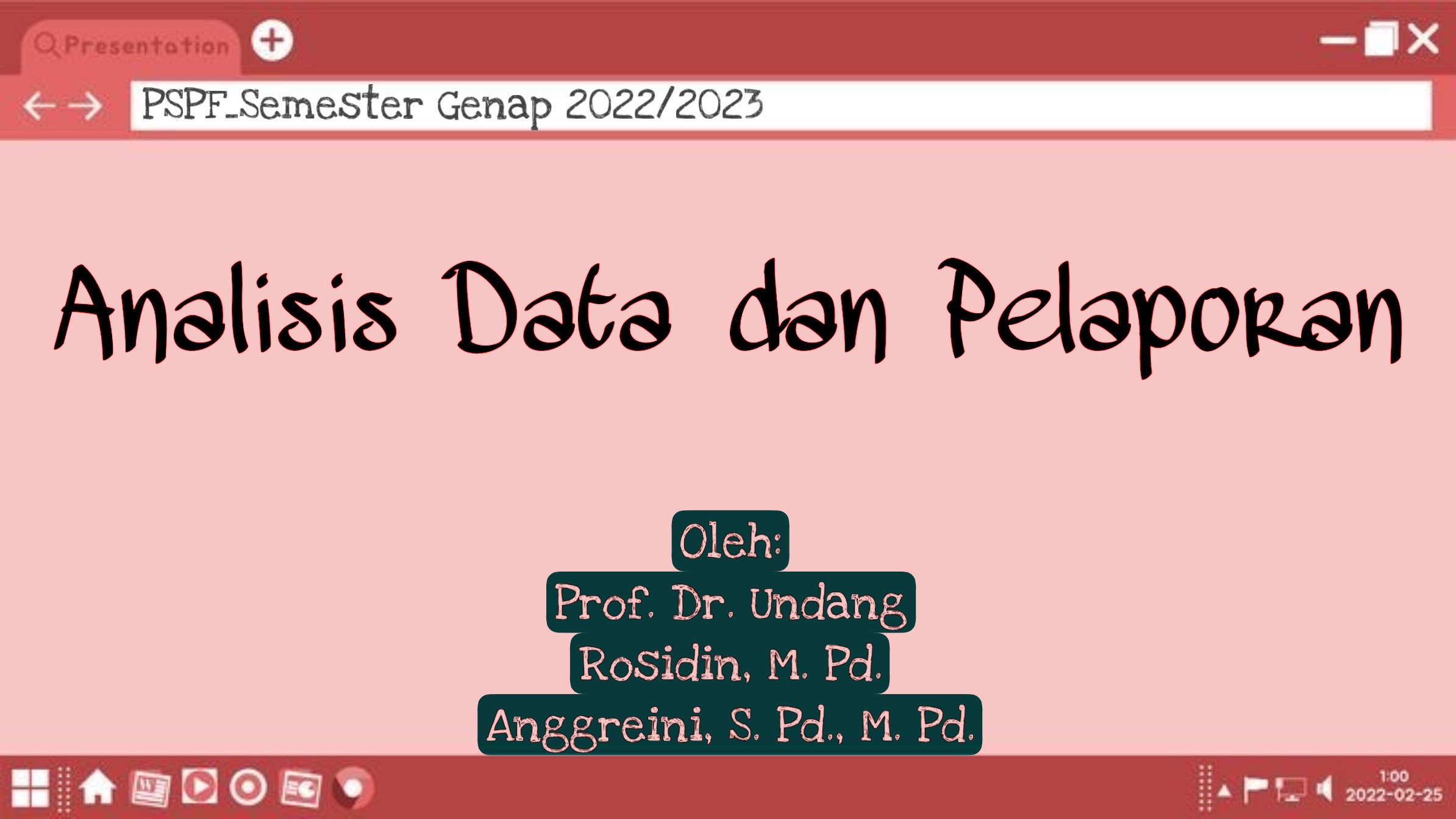 PSPF_SEMESTER GENAP 2022/2023_ANALISIS DATA DAN PELAPORAN_KELAS 20 A+B