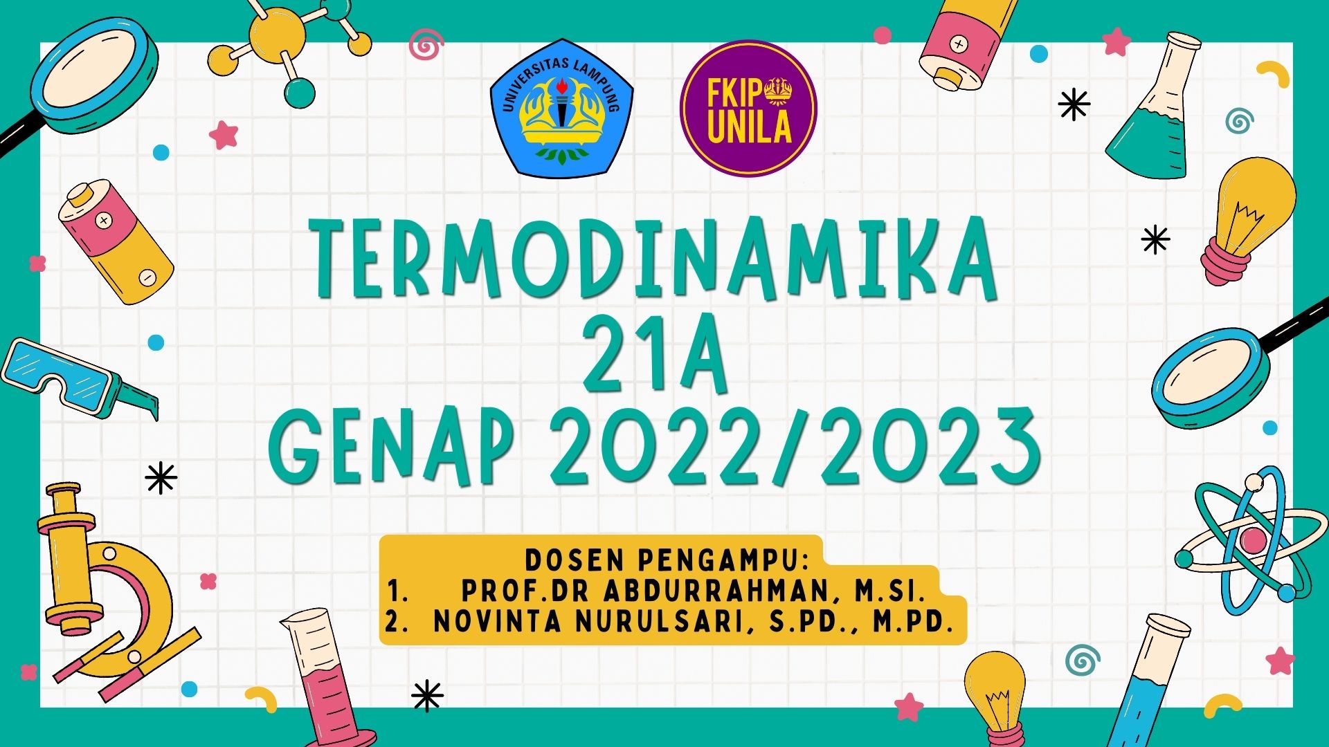 TERMODINAMIKA KLS A PSPF FKIP SMT GENAP 2022/2023