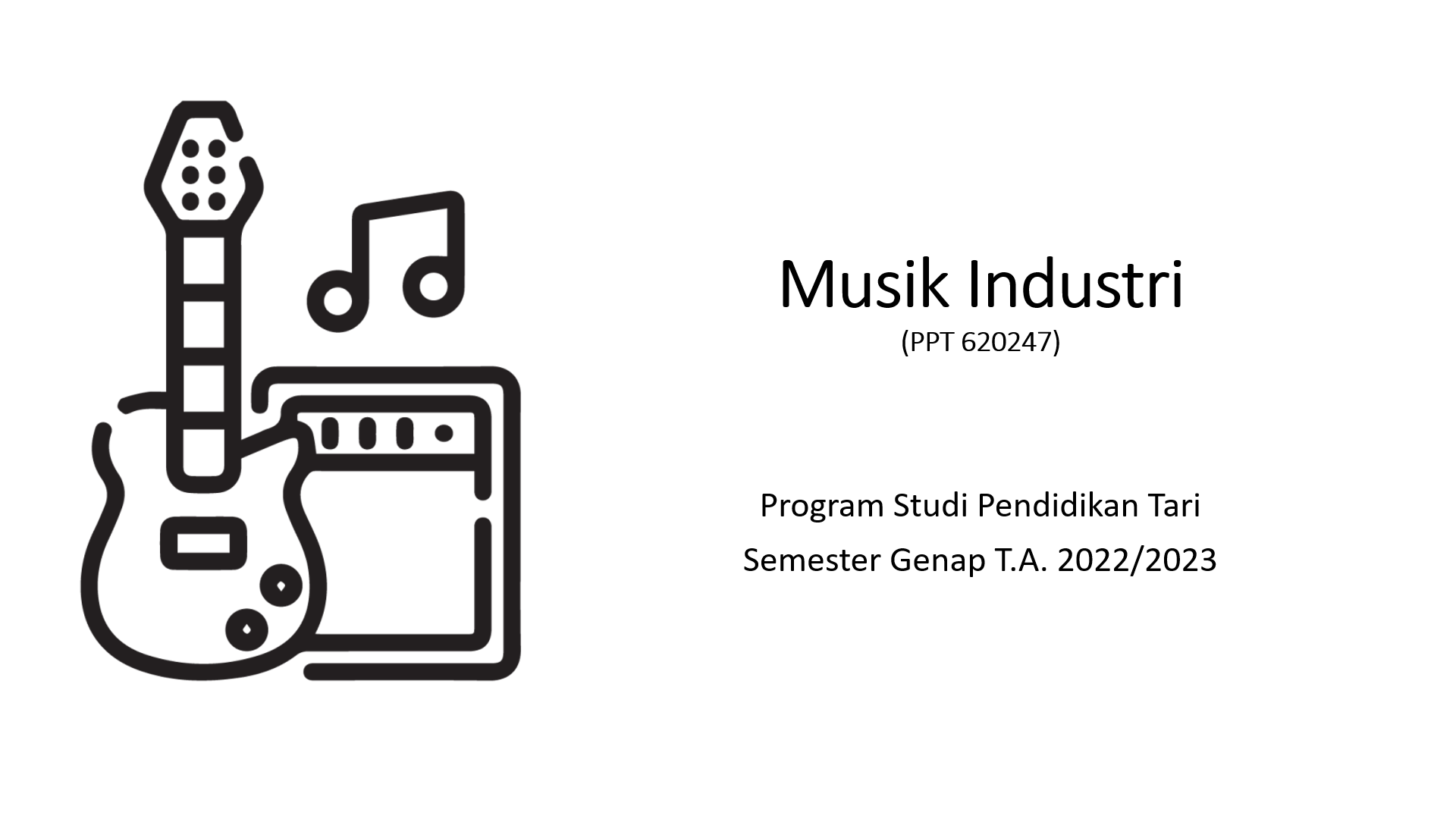 Musik Industri / Genap 2023