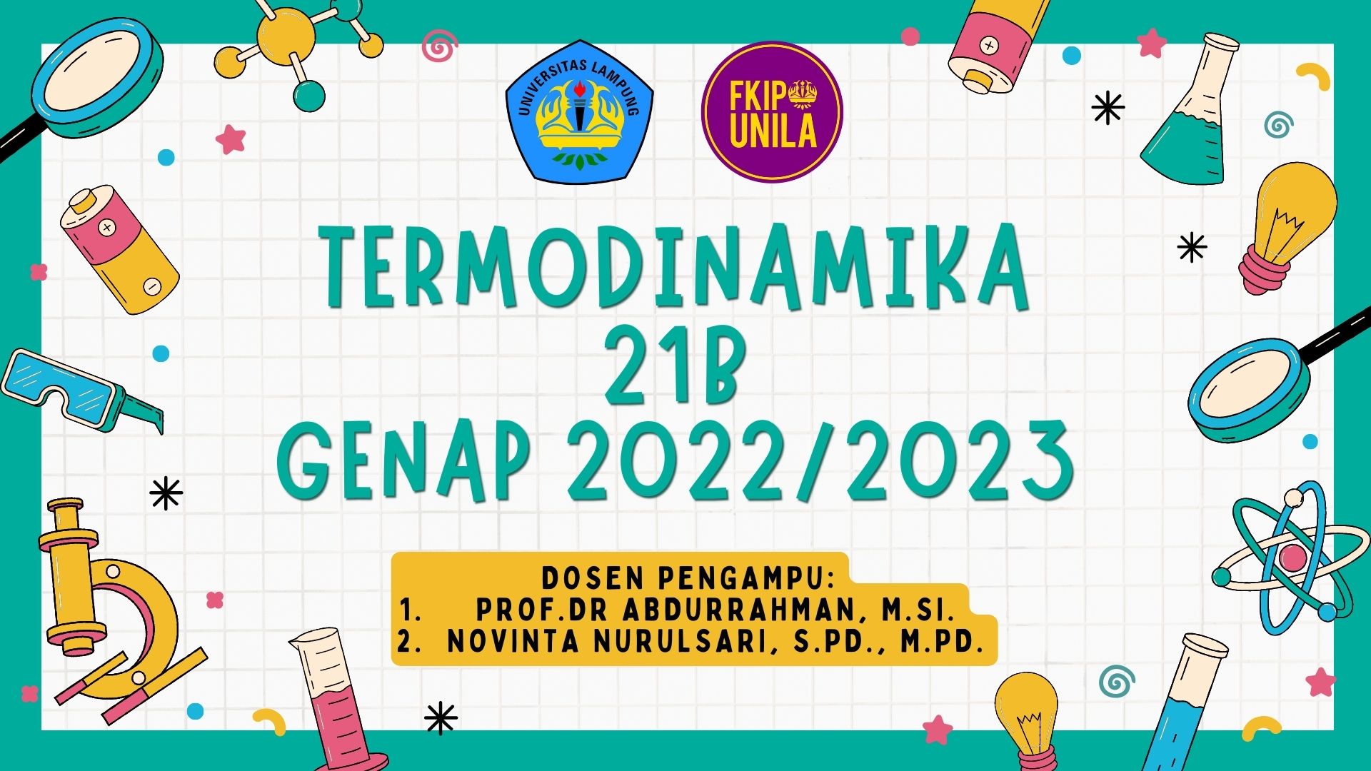 TERMODINAMIKA KLS B PSPF FKIP SMT GENAP 2022/2023