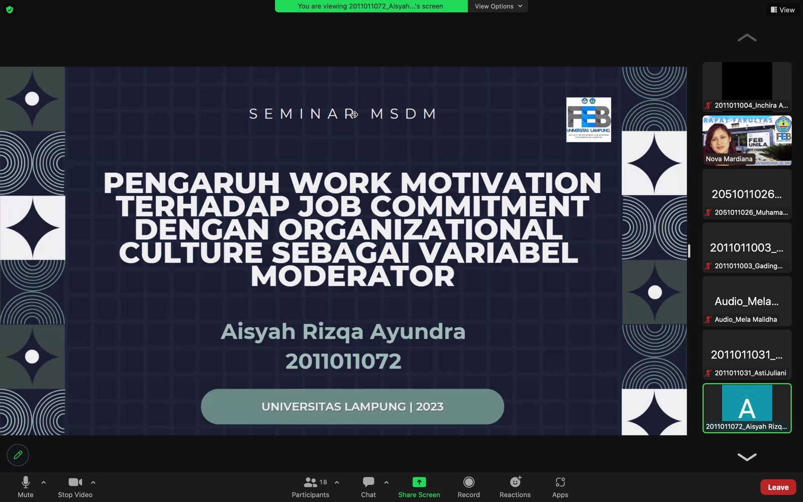 presentasi Aisyah Rizqa Ayunda