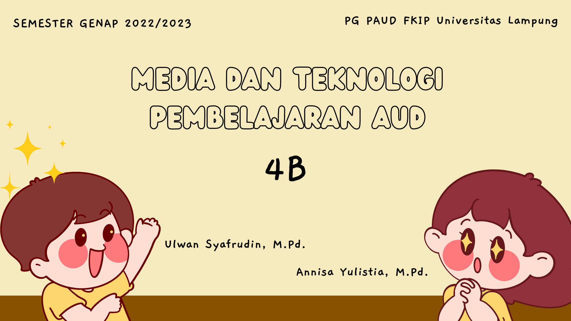 MEDIA DAN TEKNOLOGI PEMBELAJARAN AUD - 4B - GENAP 2022/2023
