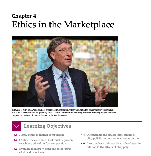 Ch 4, Ethics in the Marketplace