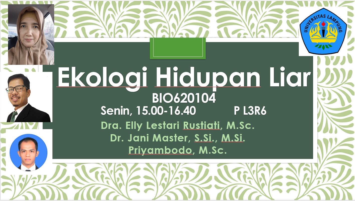 BIO620307_EKOLOGI HIDUPAN LIAR