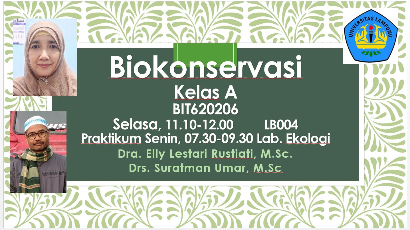 BIT620206 - Biokonservasi (BIT-A)