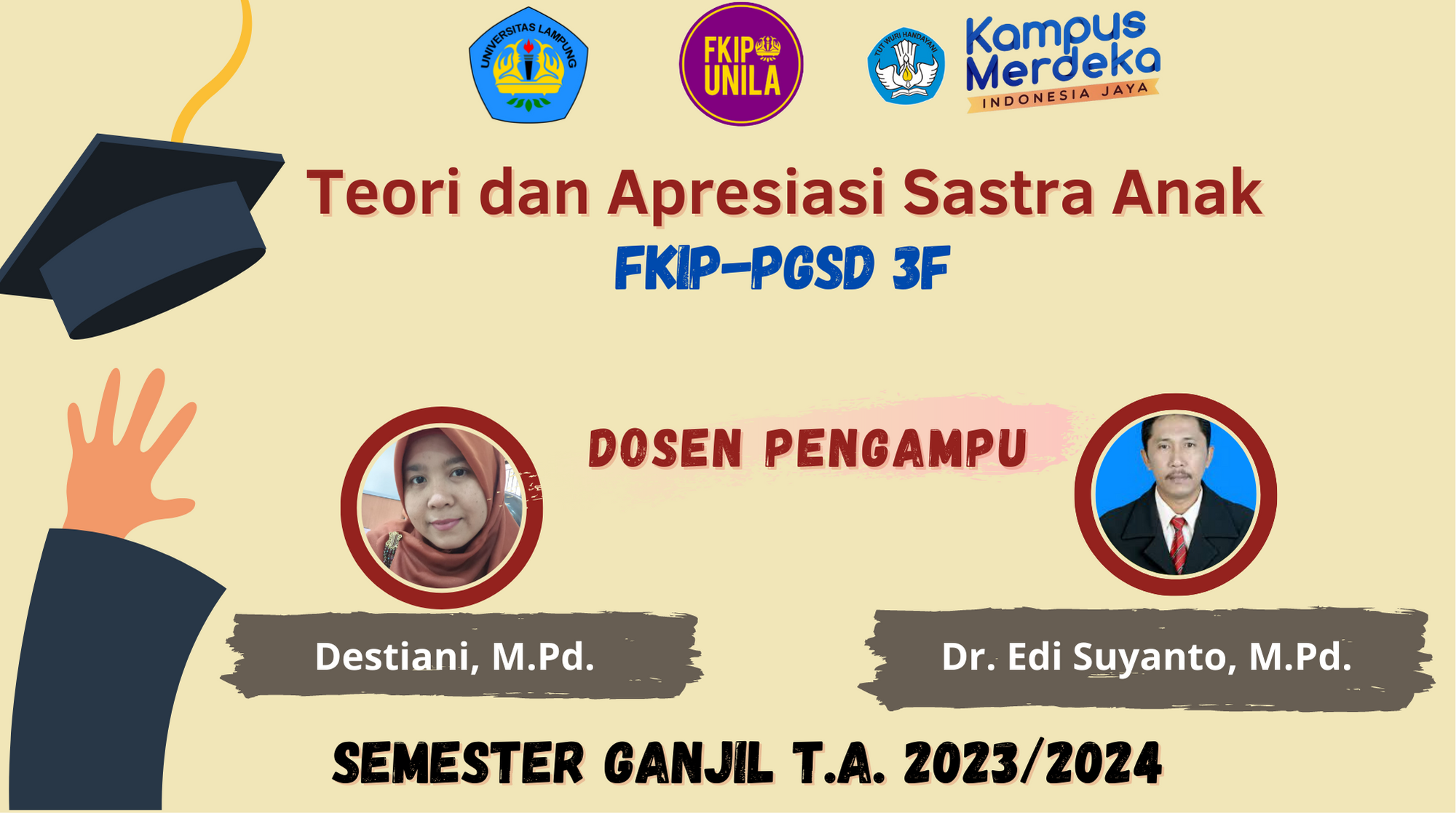 TEORI DAN APRESIASI SASTRA ANAK-FKIP PGSD 3F-SEMESTER GANJIL-TA.2023/2024