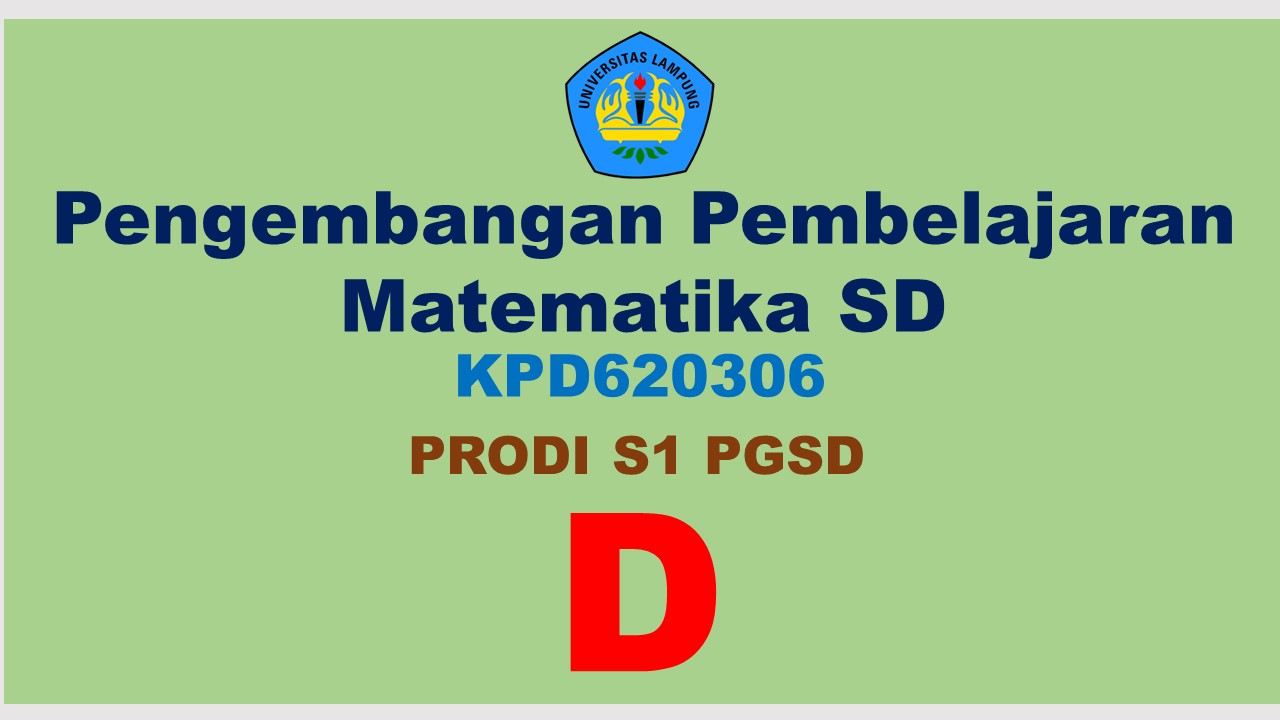 PGSD_Pengembangan Pembelajaran Matematika SD_Ganjil_2023/2024_Kelas D