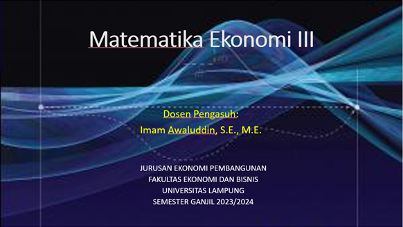 S1-EP Matematika Ekonomi III Ganjil 2023/2024