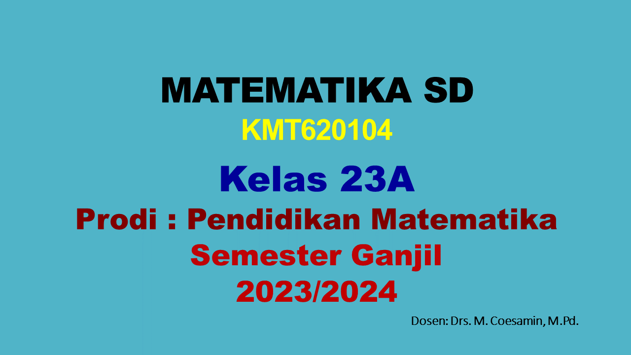 PSPM_Matematika SD kelas 23A_Ganjil_2023/2024