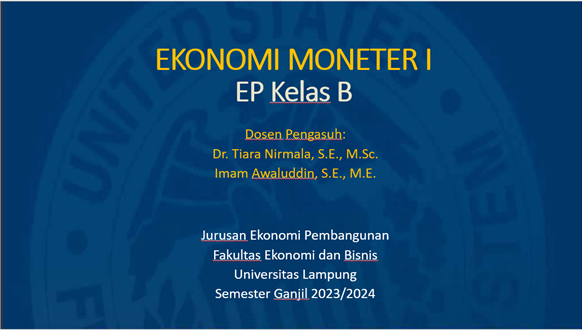 S1-EP EKONOMI MONETER I GANJIL 2023/2024 KELAS B