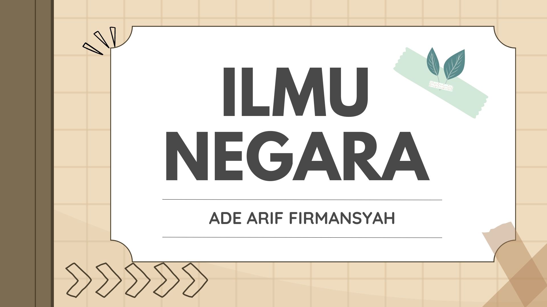 Ilmu Negara 2023 Ade Arif Firmansyah, S.H., M.H.
