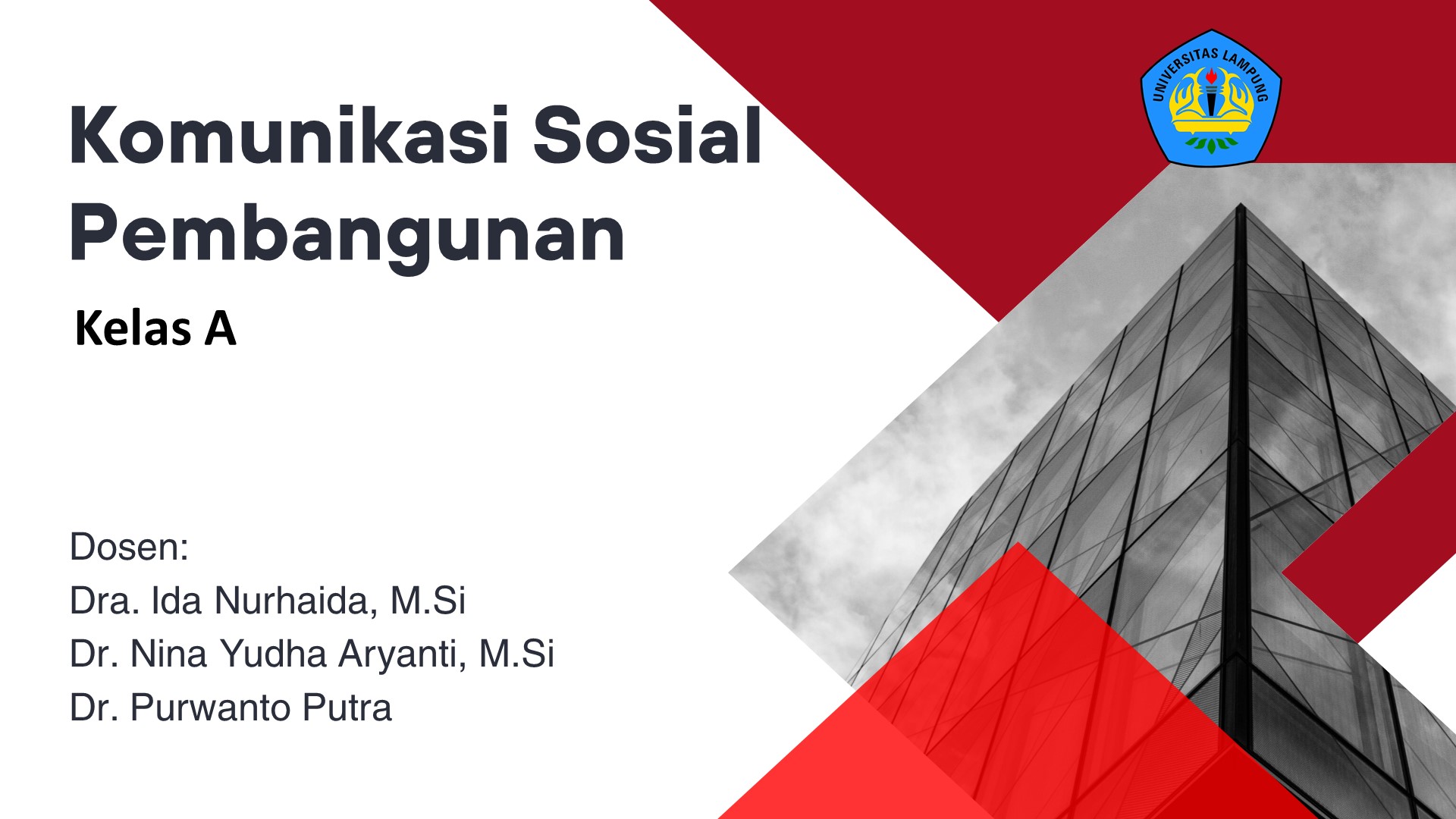 KOMUNIKASI SOSIAL &amp; PEMBANGUNAN (KELAS 2023 A)