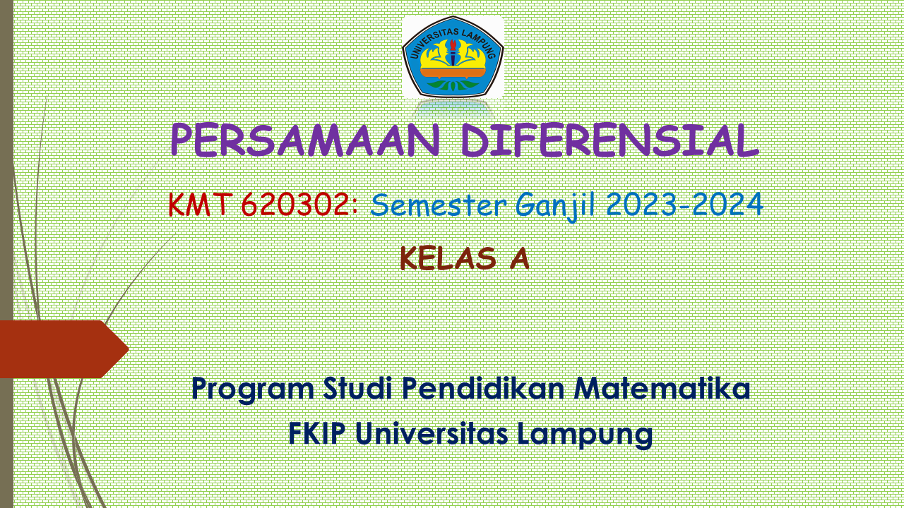 PERSAMAAN DIFERENSIAL PSPM 21A Ganjil 2023-24