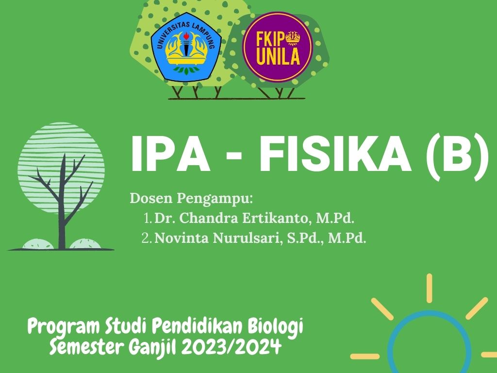 IPA FISIKA (B) PENDIDIKAN BIOLOGI SMT GANJIL 2023/2024