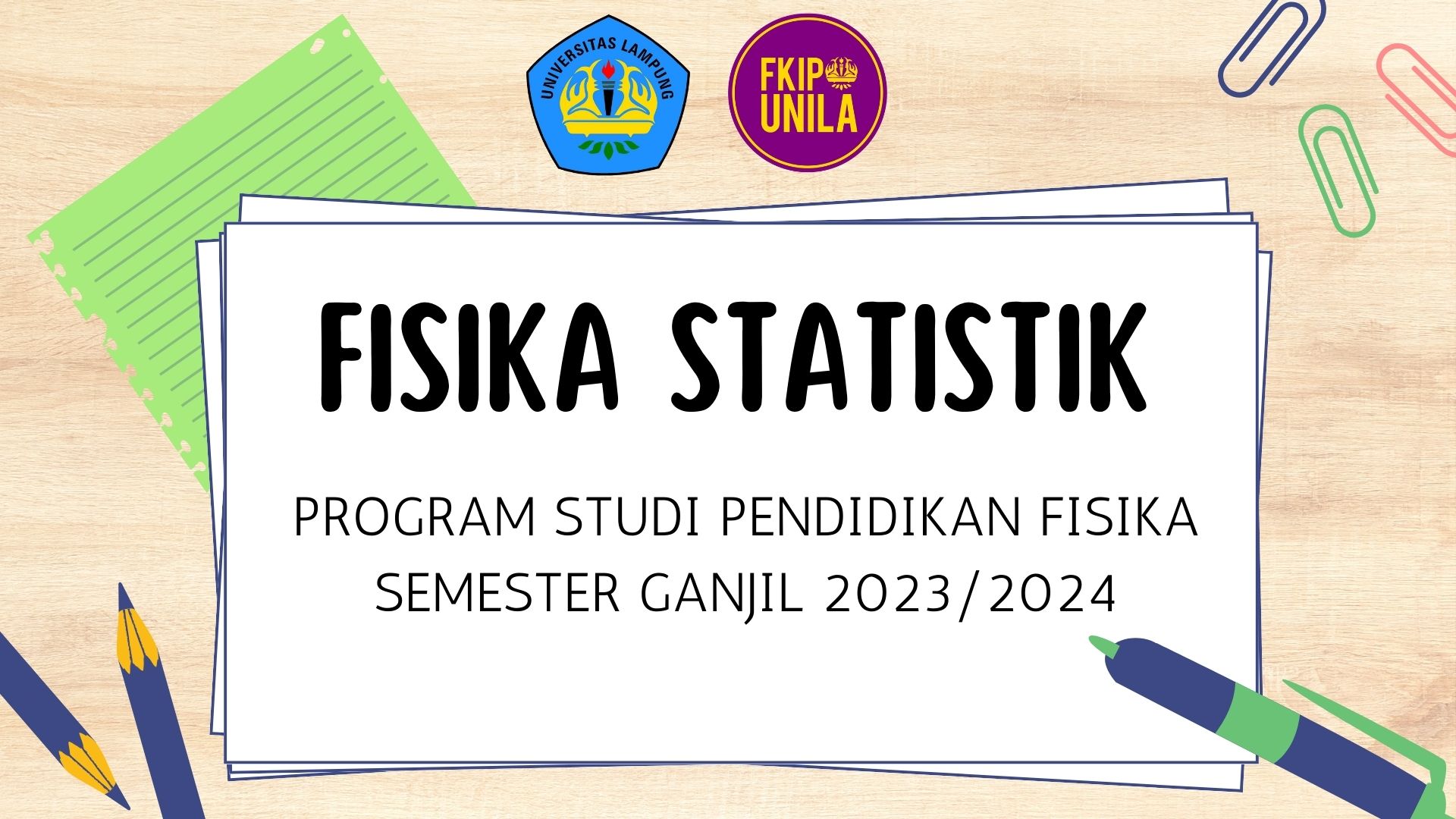 FISIKA STATISTIK PSPF SEMESTER GANJIL 2023/2024