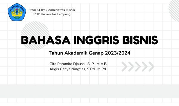ABI - Bahasa Inggris Bisnis 2024 - B