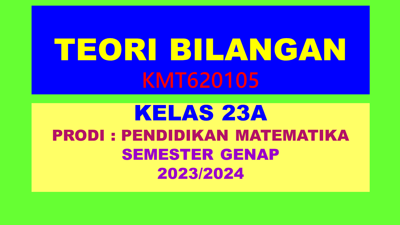 TEORI BILANGAN GENAP 2023-2024 KELAS 23A
