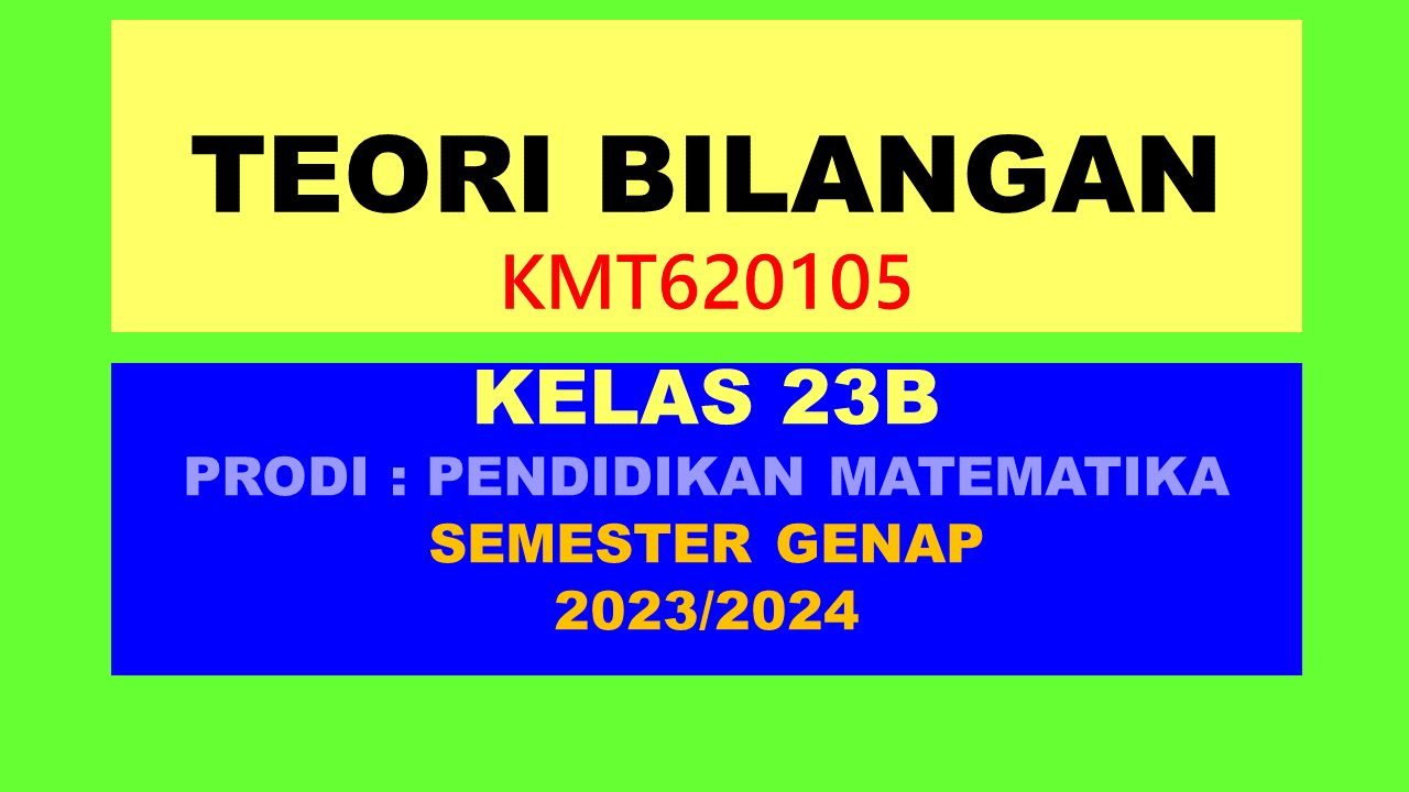 TEORI BILANGAN GENAP 2023-2024 KELAS 23B