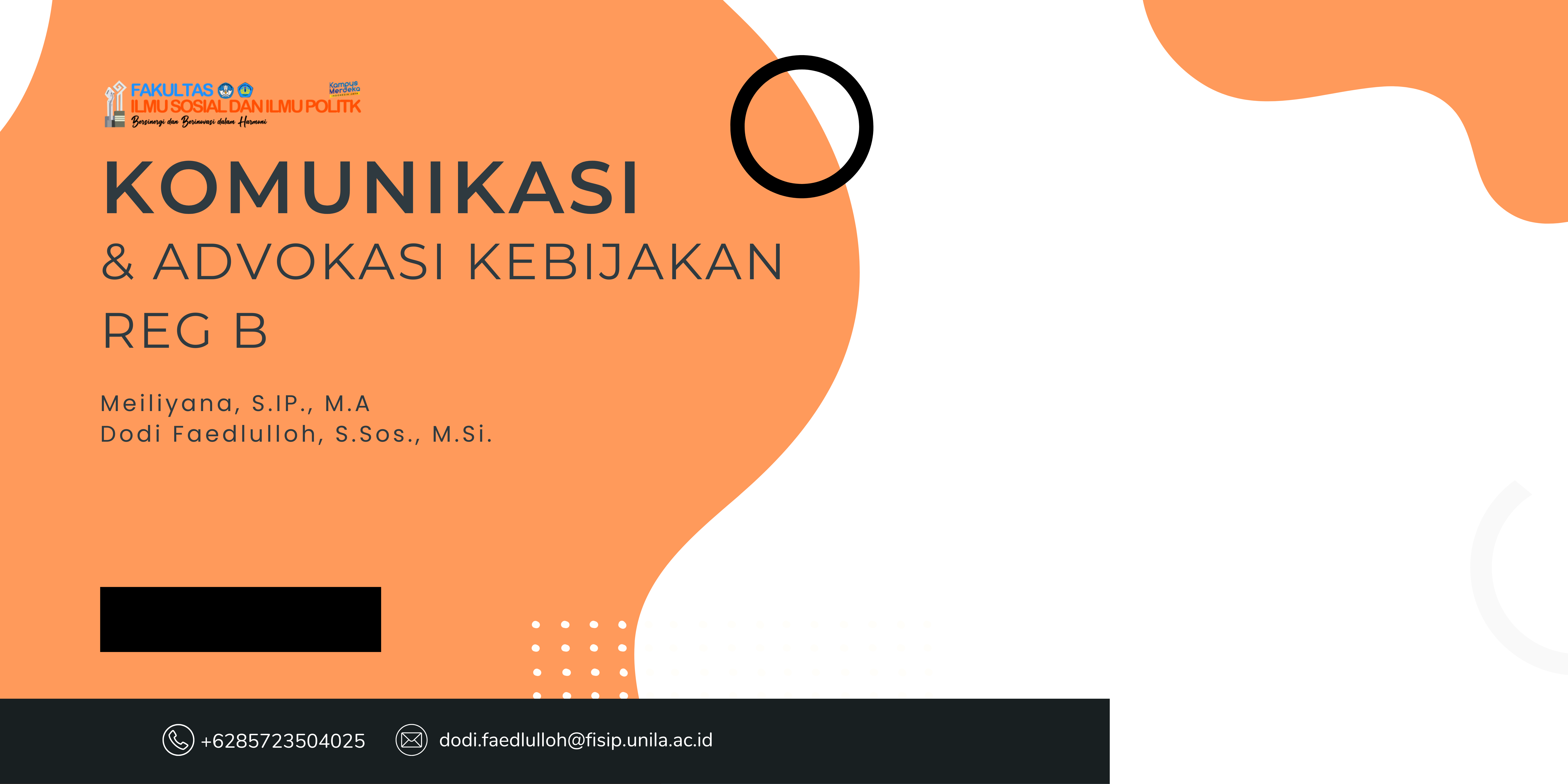 Komunikasi dan Advokasi Kebijakan REG B