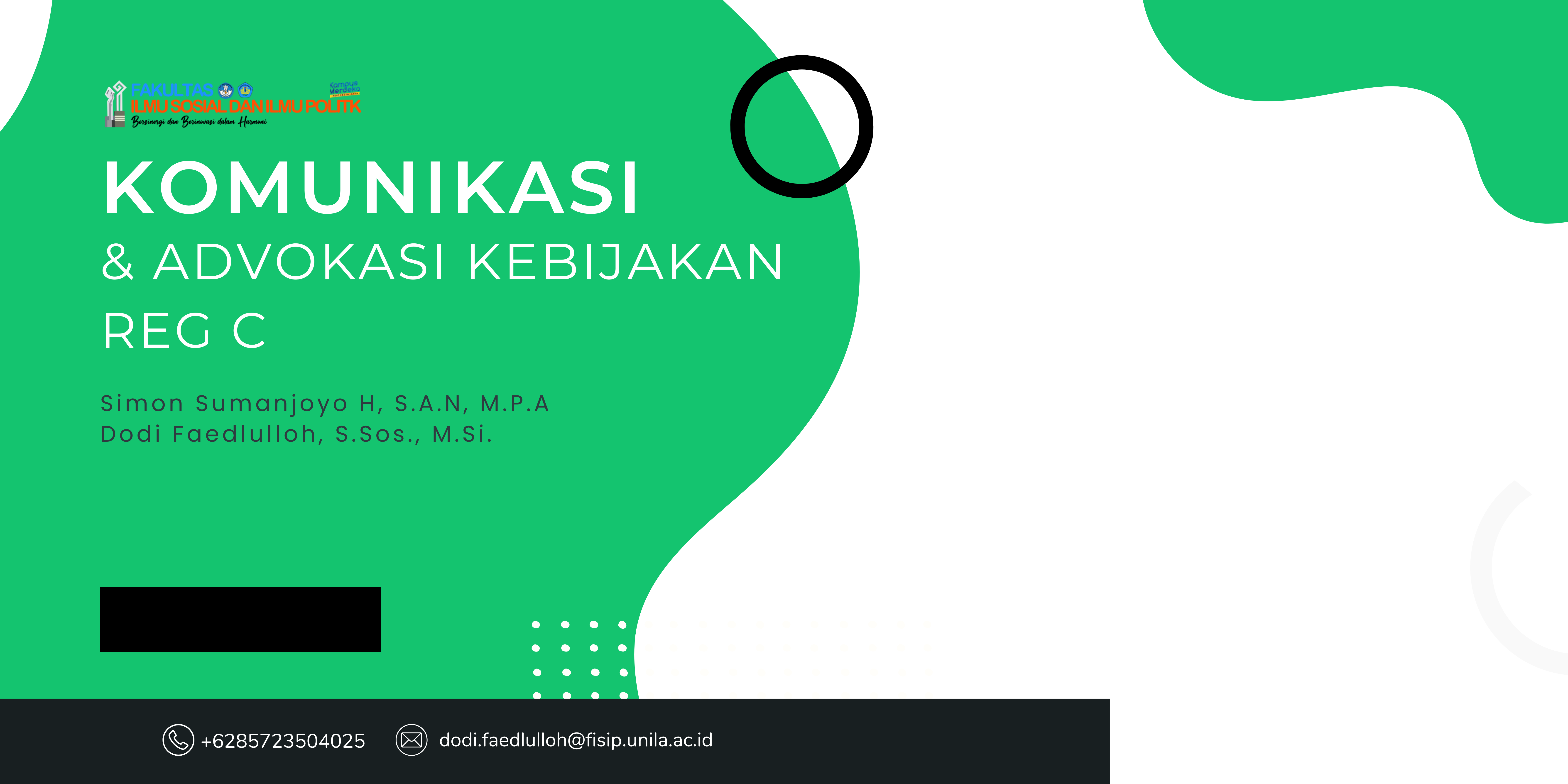Komunikasi dan Advokasi Kebijakan REG C