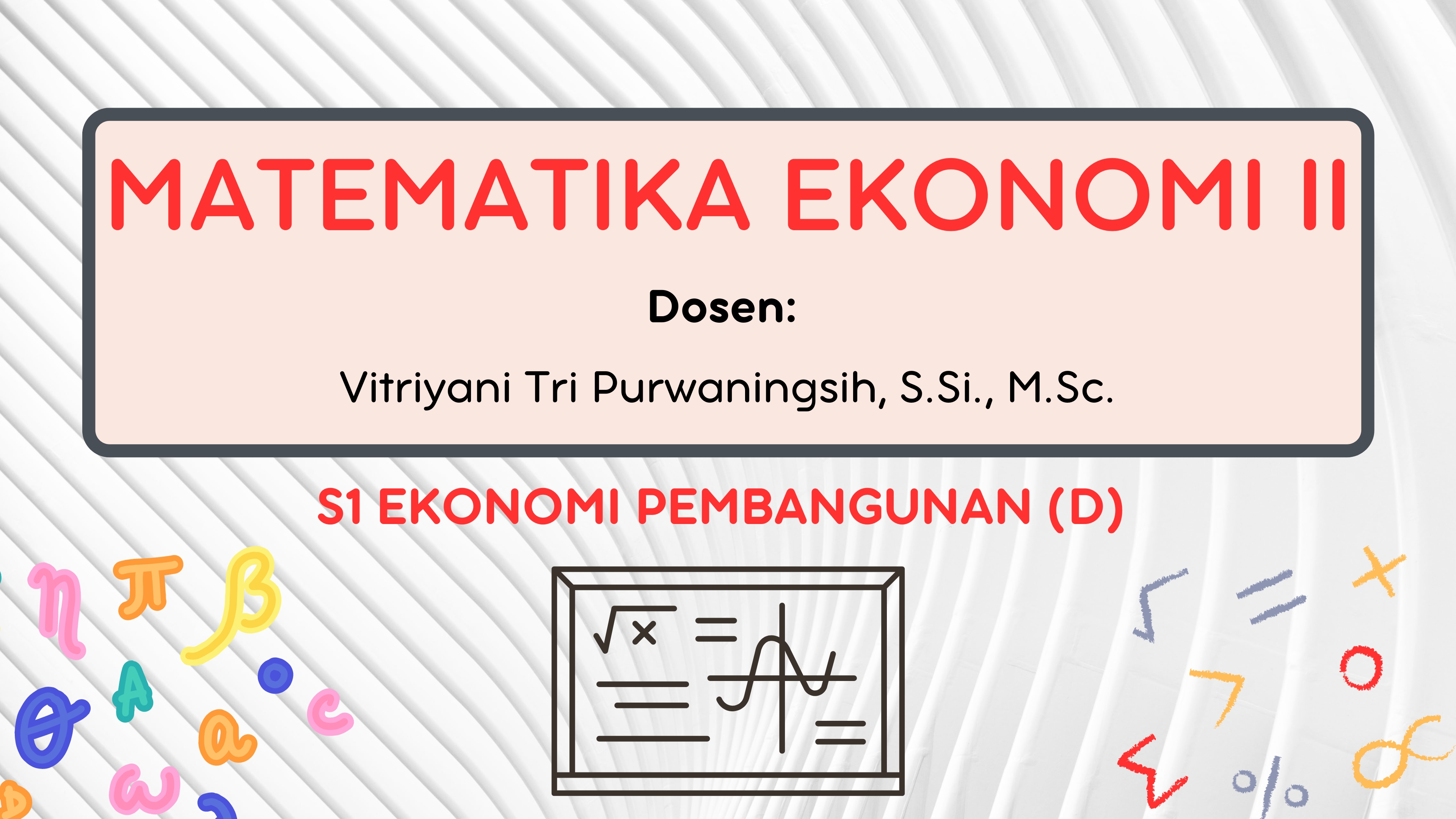 Matematika Ekonomi II