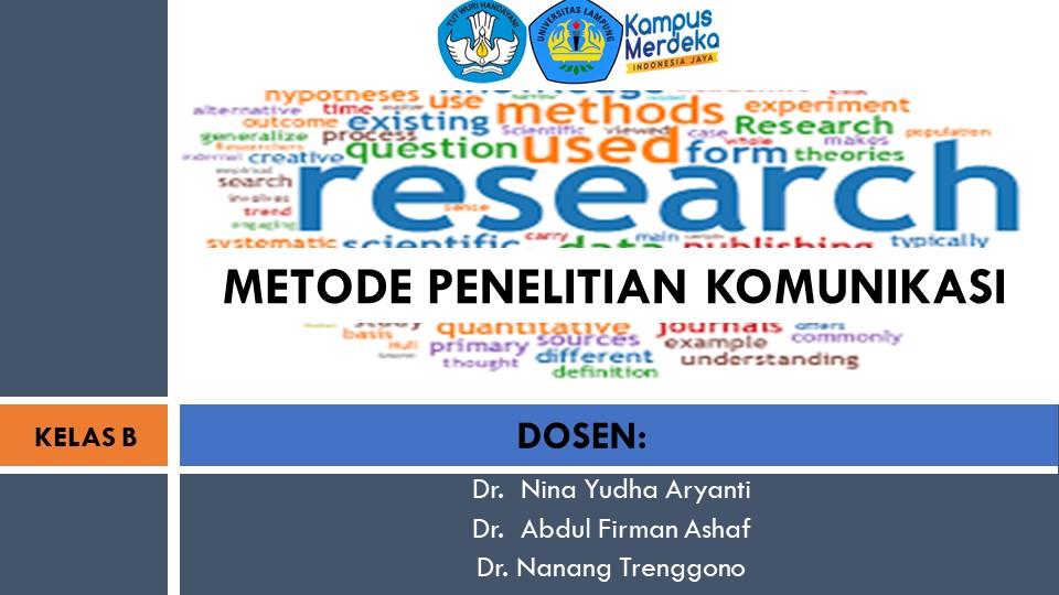 METODE PENELITIAN KOMUNIKASI (KELAS B)