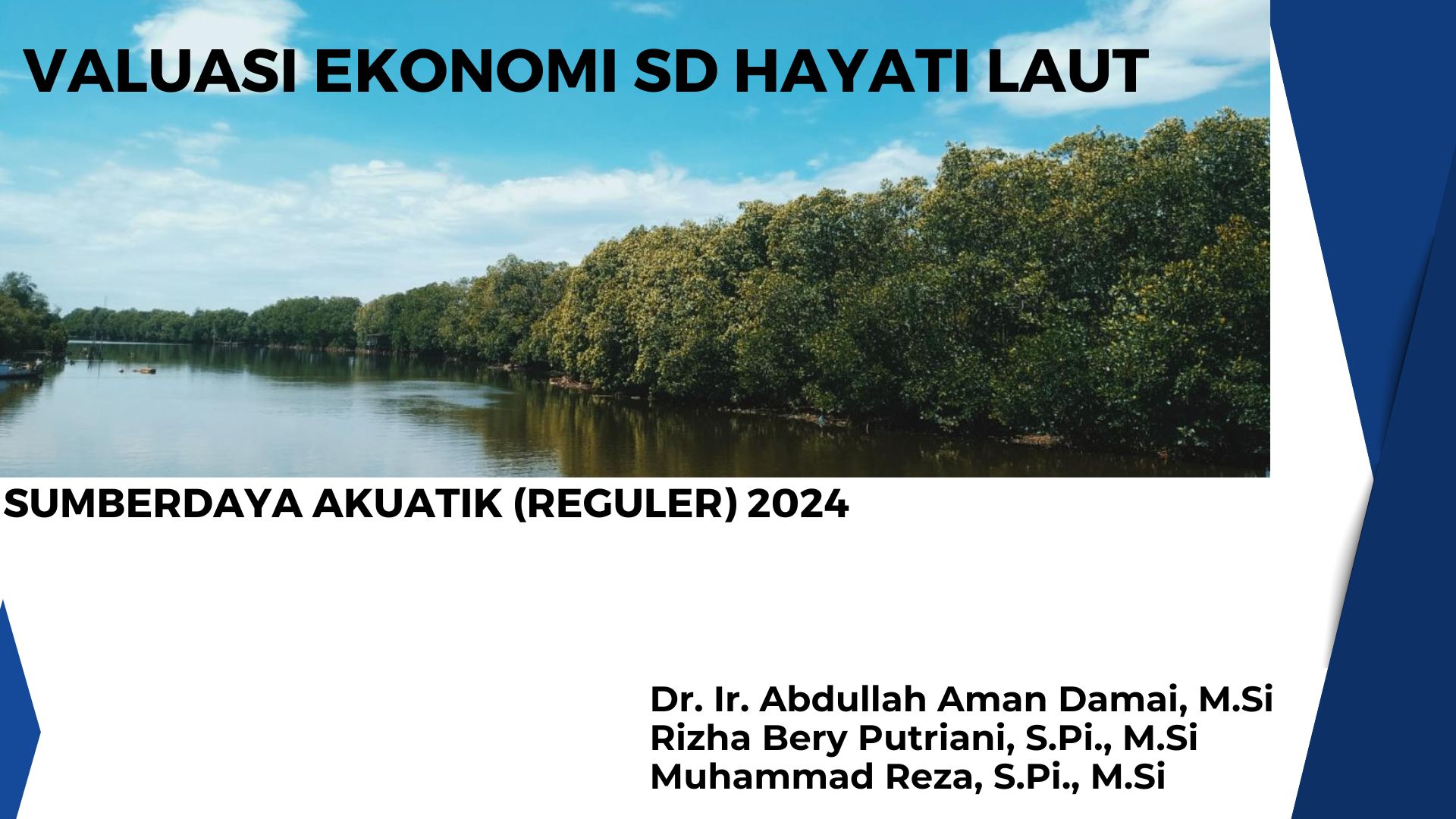 Valuasi Ekonomi SD Hayati Laut