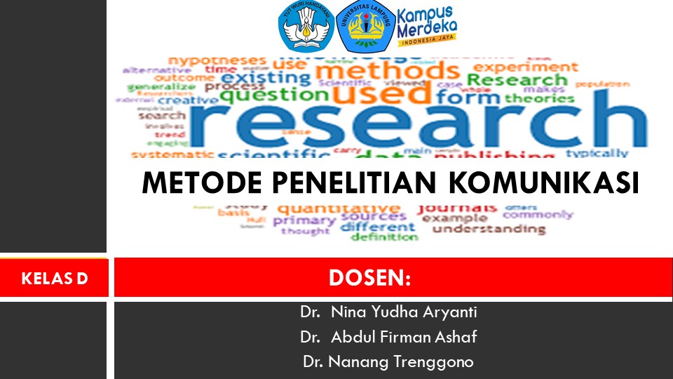 METODE PENELITIAN KOMUNIKASI (KELAS D)