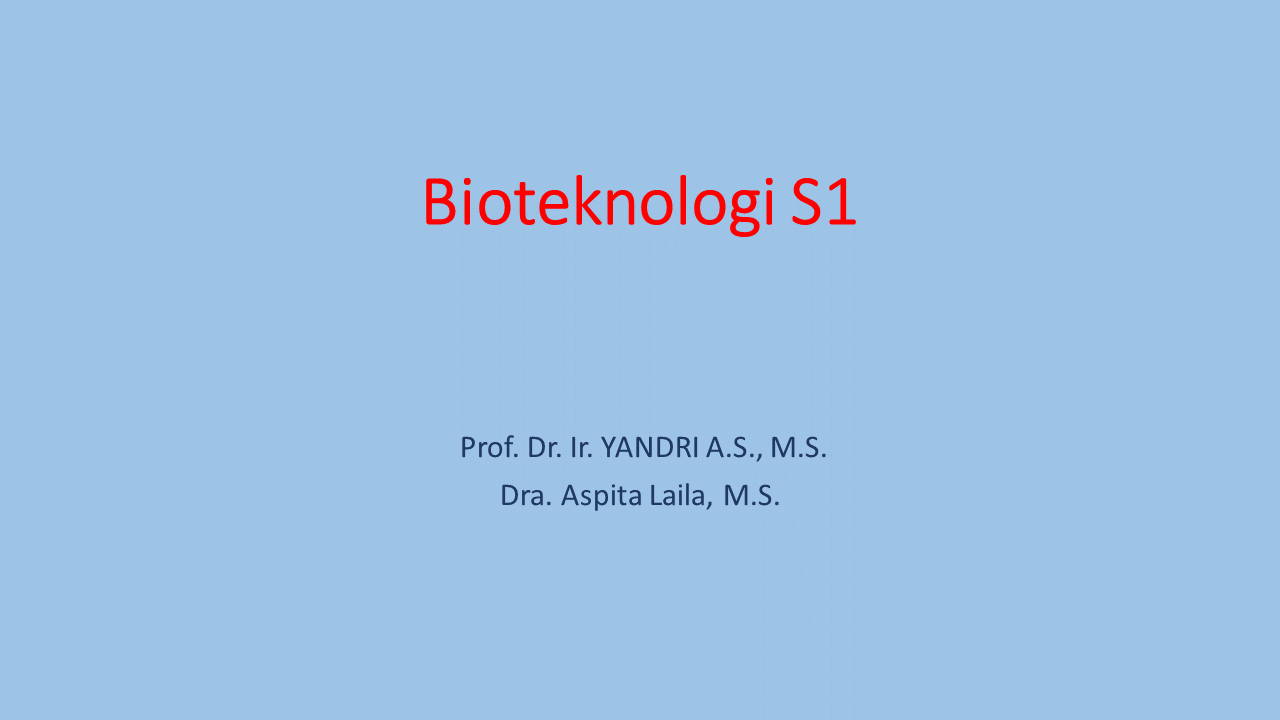 Bioteknologi S1 Genap 2023-2024