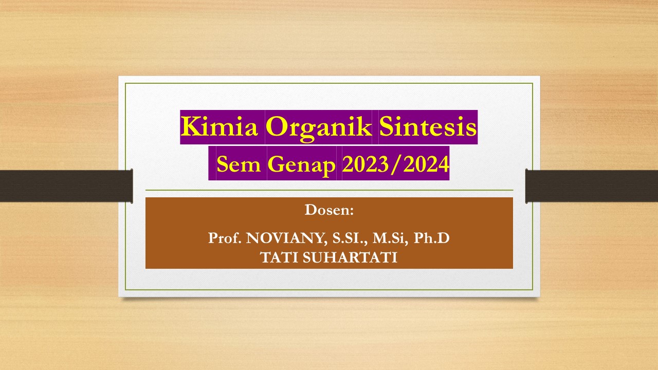 Kimia Organik Sintesis Sem Genap 2023/2024