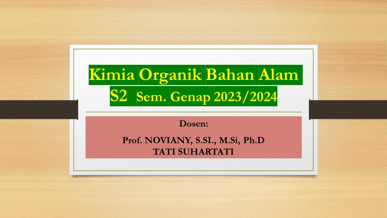 Kimia Bahan Alam S2 Sem Genap 2023/2024