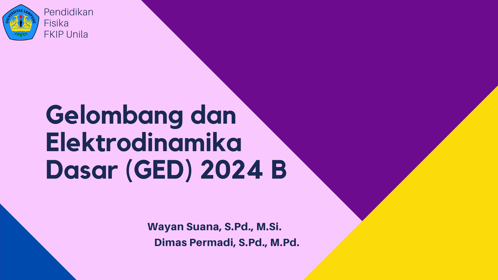 PSPF_Gelombang dan Elektrodinamika Dasar_23B_Genap 2023/2024