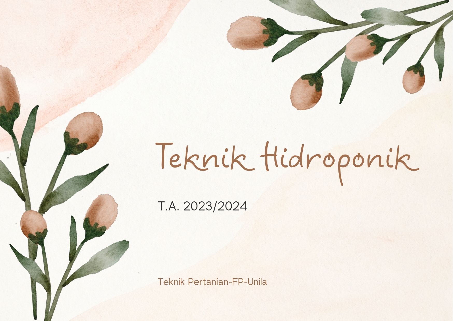 Teknik Hidroponik 2024