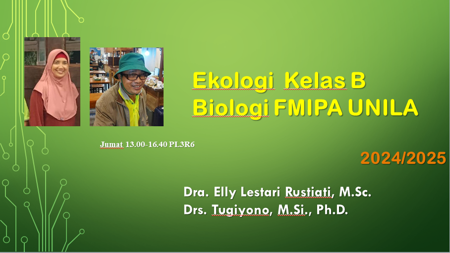 Ekologi BIO620209 BIO B 2024/2025